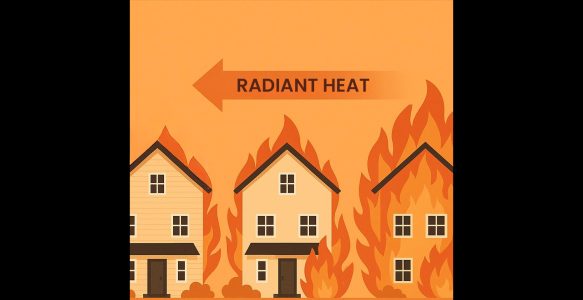 Radiant Heat and The Domino Effect : How Houses Catch Fire